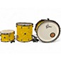 Used Gretsch Drums 3 Piece Catalina Club Yellow Satin Flame Drum Kit thumbnail
