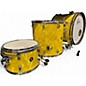 Used Gretsch Drums 3 Piece Catalina Club Yellow Satin Flame Drum Kit