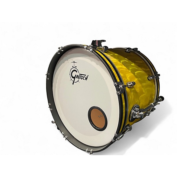 Used Gretsch Drums 3 Piece Catalina Club Yellow Satin Flame Drum Kit