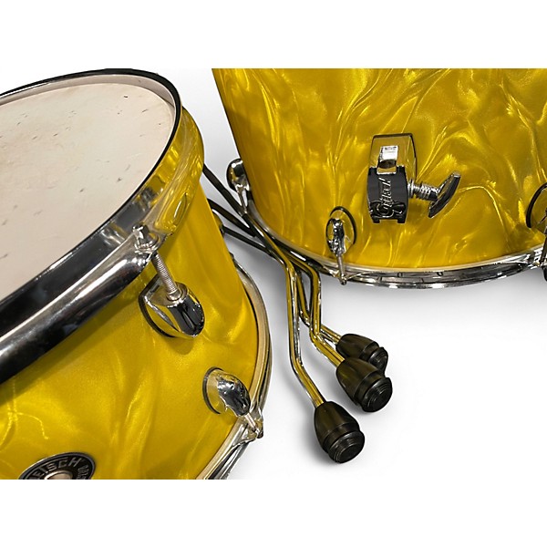 Used Gretsch Drums 3 Piece Catalina Club Yellow Satin Flame Drum Kit