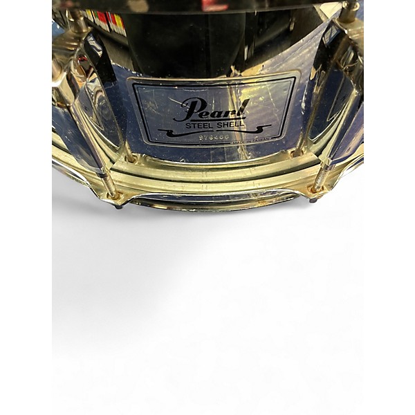 Used Pearl 14in Steel Snare Chrome Drum