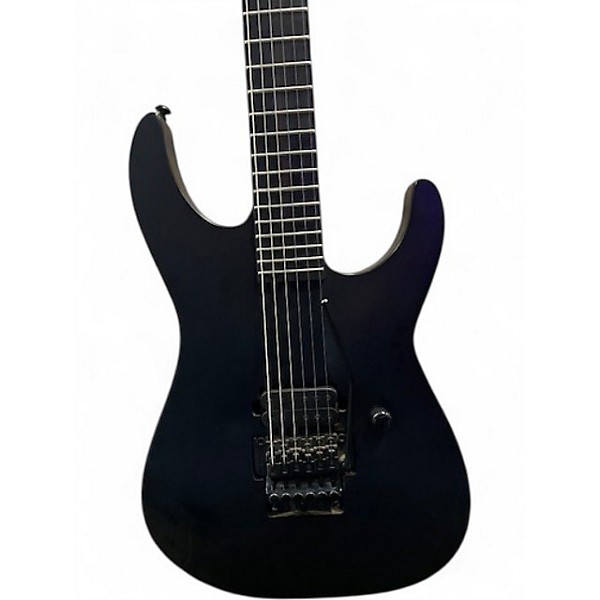 Used ESP LTD M-FR Black Metal Black Solid Body Electric Guitar