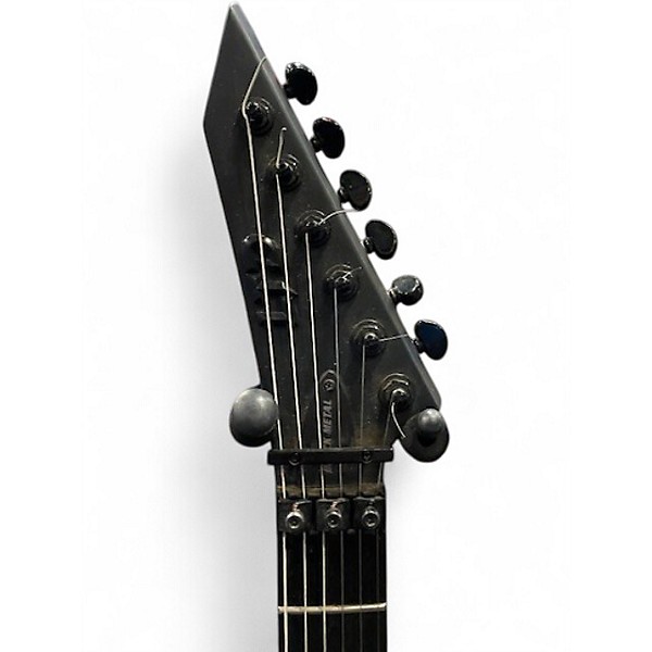 Used ESP LTD M-FR Black Metal Black Solid Body Electric Guitar