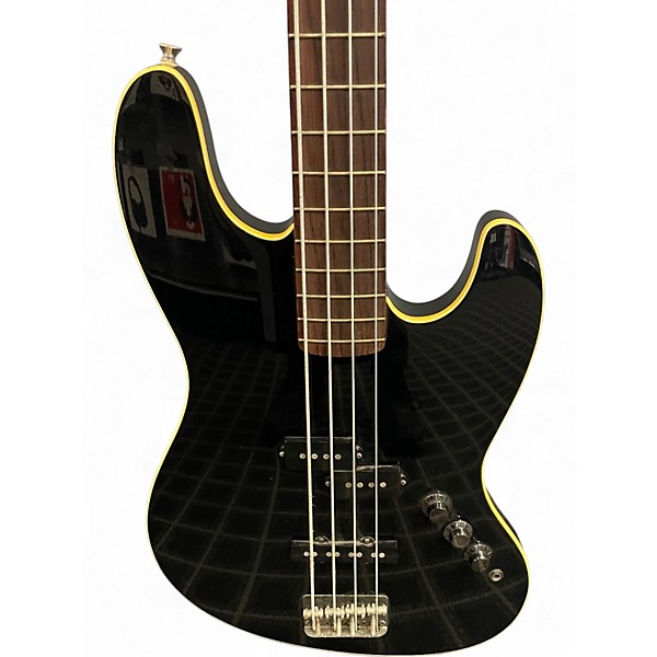 Used Fender Aerodyne Jazz Bass Black Electric Bass Guitar