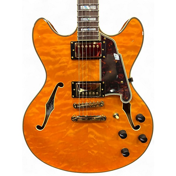 Used D'Angelico Excel DC XT Vintage Natural Hollow Body Electric Guitar