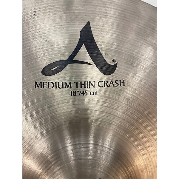 Used Zildjian 18in A Series Medium Thin Crash Cymbal
