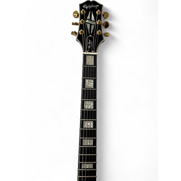 Used Epiphone Les Paul Custom Blackback Pro Antique Ivory Solid Body Electric Guitar