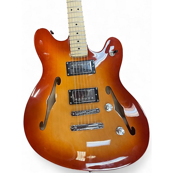 Used Squier Affinity Series Starcaster Hollow Sienna Sunburst Hollow Body Electric Guitar