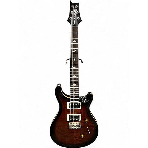 Used PRS SE Custom 24 Black Gold Sunburst Solid Body Electric Guitar