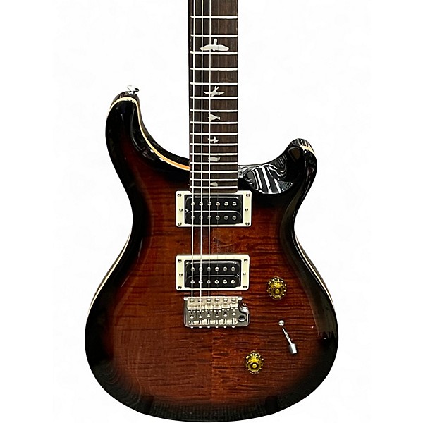 Used PRS SE Custom 24 Black Gold Sunburst Solid Body Electric Guitar