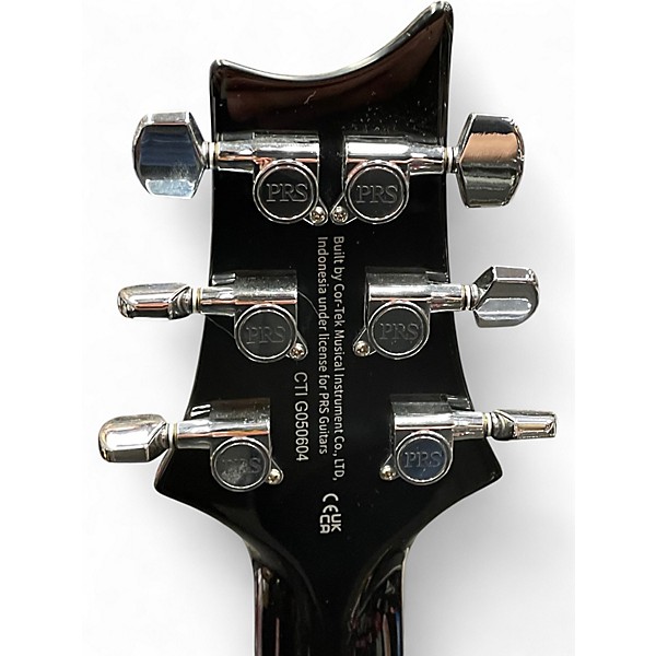 Used PRS SE Custom 24 Black Gold Sunburst Solid Body Electric Guitar