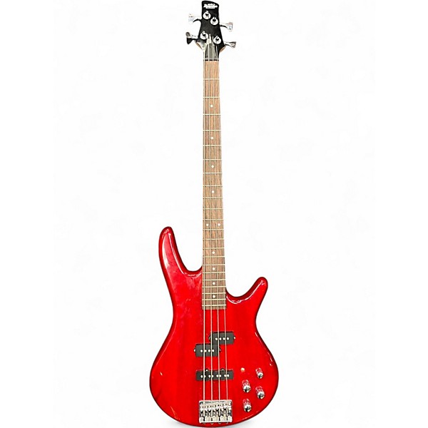 Used Ibanez GSR200 Trans Red Electric Bass Guitar