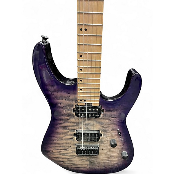 Used Charvel PRO MOD DK 24 HH HT M QM PURPLE PHAZE Solid Body Electric Guitar