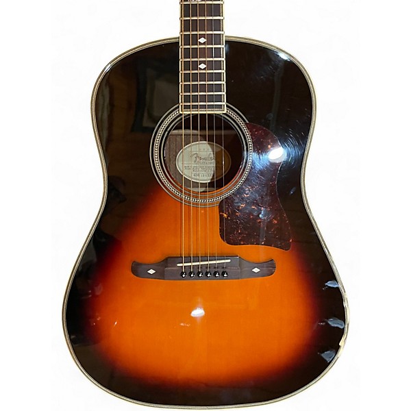 Used Fender Ron Emory Loyalty Slope Shoulder 3 Tone Sunburst Acoustic Guitar