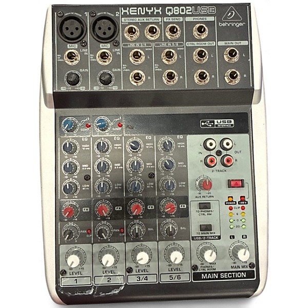 Used Behringer Xenyx Q802USB Unpowered Mixer