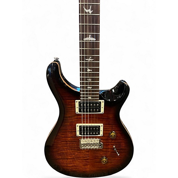 Used PRS SE Custom 24 Black Gold Burst Solid Body Electric Guitar