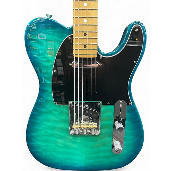 Used Fender American Showcase Telecaster QMT Aqua Marine Solid Body Electric Guitar