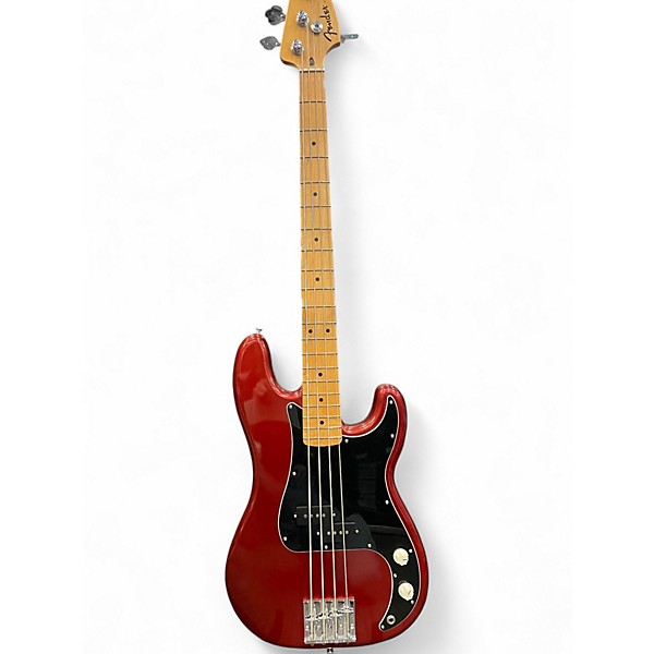 Used Fender Standard Precision Bass Candy Apple Red Electric Bass Guitar
