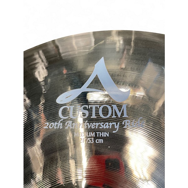 Used Zildjian 21in A Custom 20th Anniversary Ride Cymbal