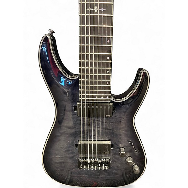 Used Schecter Guitar Research hellraiser hybrid c-8 black burst Solid Body Electric Guitar