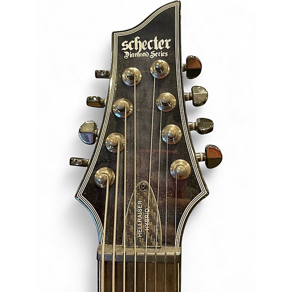 Used Schecter Guitar Research hellraiser hybrid c-8 black burst Solid Body Electric Guitar