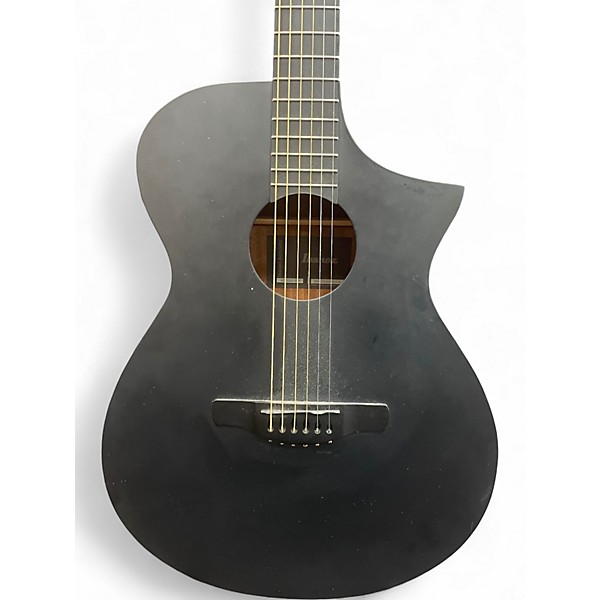 Used Ibanez AEWC621-BOT Black Matte Acoustic Electric Guitar