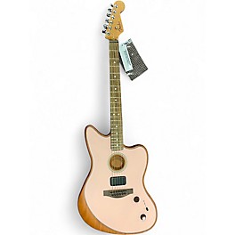 Used Fender Standard Acoustasonic Jazzmaster Shell Pink Acoustic Electric Guitar