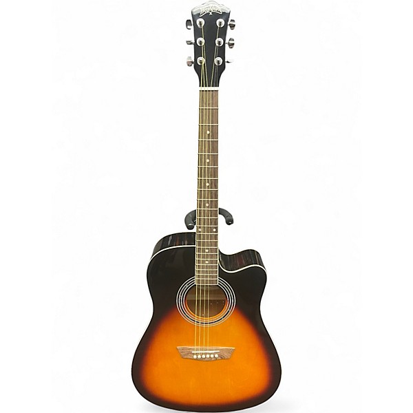 Used Washburn WA90CE 3 Color Sunburst Acoustic Electric Guitar