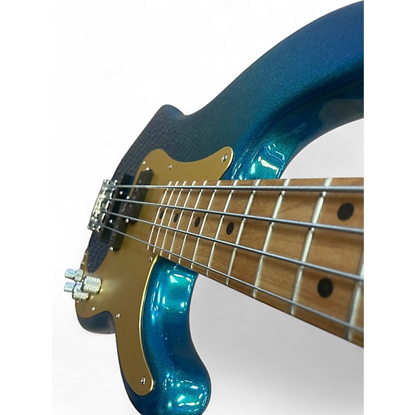 Used Fender American Ultra Precision Bass Metallic Aqua Marine Electric Bass Guitar