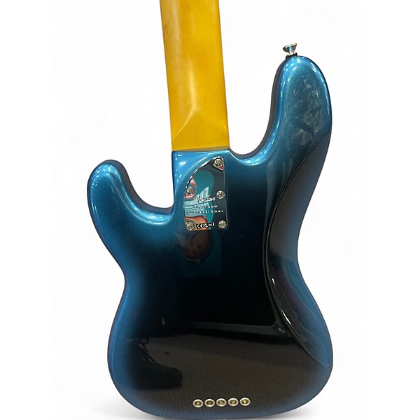 Used Fender American Ultra Jazz Bass V Metallic Aqua Marine Electric Bass Guitar