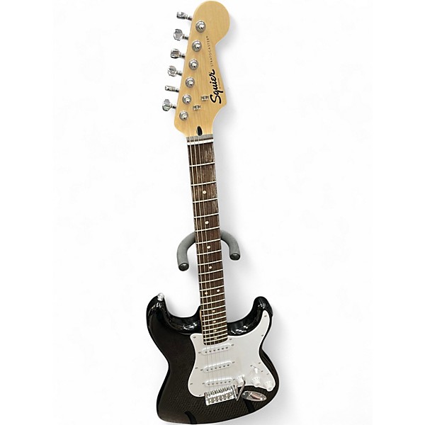 Used Squier Standard Stratocaster Black Solid Body Electric Guitar