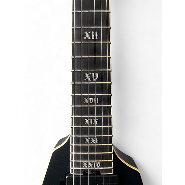 Used Schecter Guitar Research V1 SLS EVIL TWIN Black Solid Body Electric Guitar