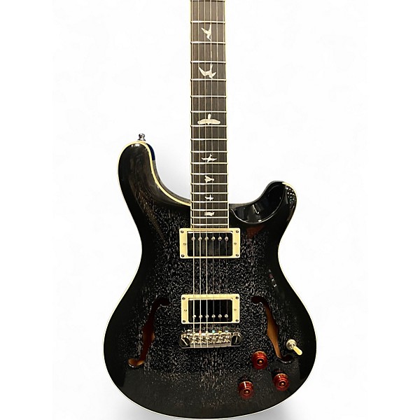 Used PRS SE Hollowbody II Piezo Black Dog Hair Hollow Body Electric Guitar