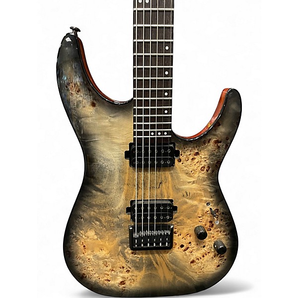 Used Schecter Guitar Research cr6 Charcoal Burst Solid Body Electric Guitar