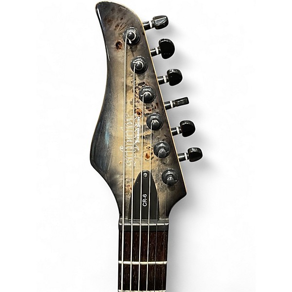 Used Schecter Guitar Research cr6 Charcoal Burst Solid Body Electric Guitar