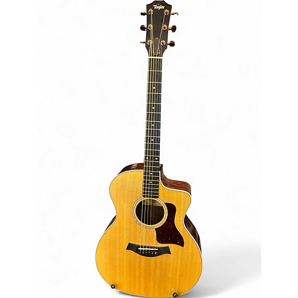 Used Taylor 214CE Deluxe Natural Acoustic Electric Guitar