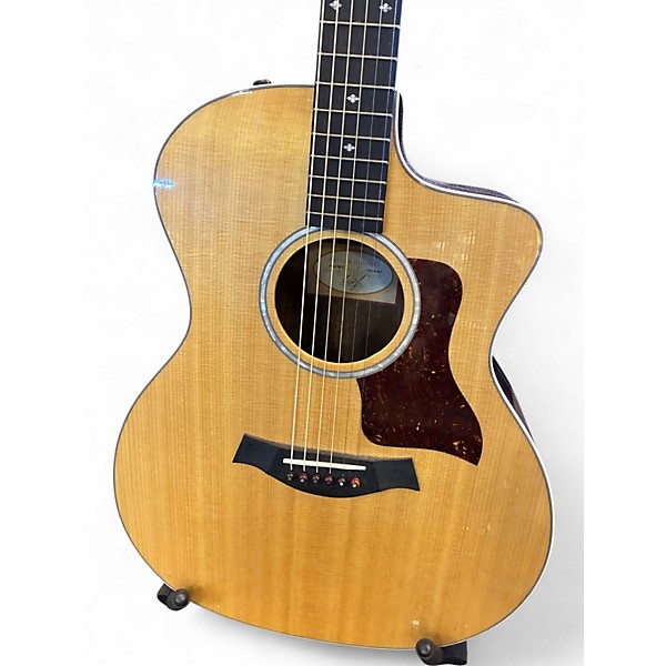 Used Taylor 214CE Deluxe Natural Acoustic Electric Guitar