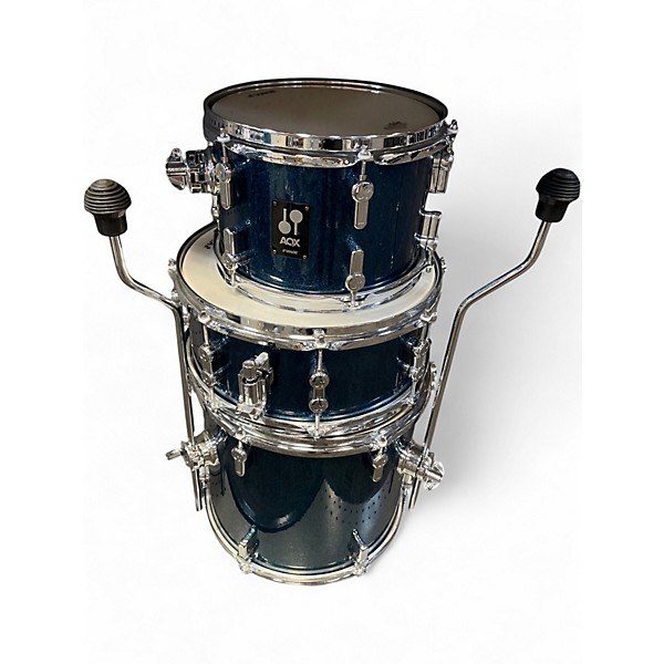 Used SONOR 4 Piece AQX Ocean Sparkle Drum Kit