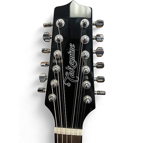 Used Takamine GD30CE-12 black 12 String Acoustic Electric Guitar