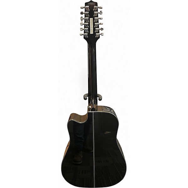 Used Takamine GD30CE-12 black 12 String Acoustic Electric Guitar