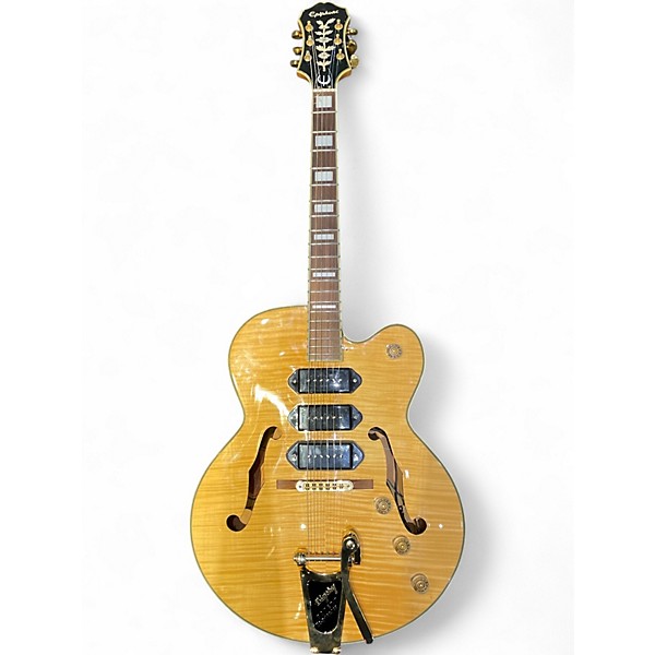Used Epiphone ZEPHYR BLUES DELUXE Natural Hollow Body Electric Guitar