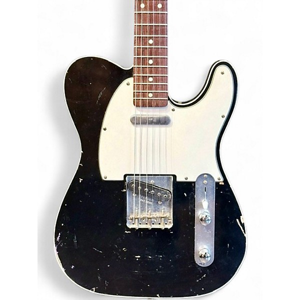 Used 2010s Fender 1960 Relic Tele Custom Black Solid Body Electric Guitar