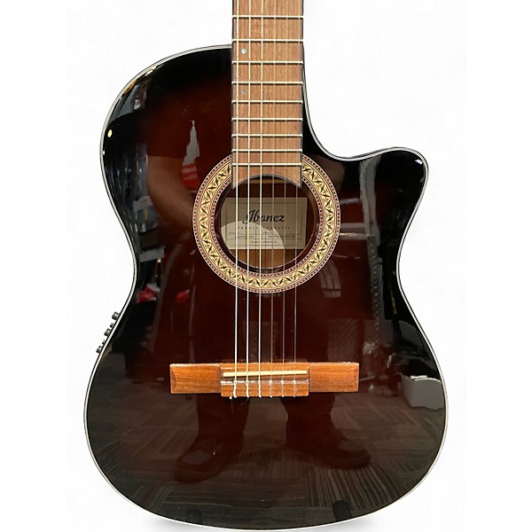 Used Ibanez GA35TCE DARK VIOLIN BURST Classical Acoustic Electric Guitar