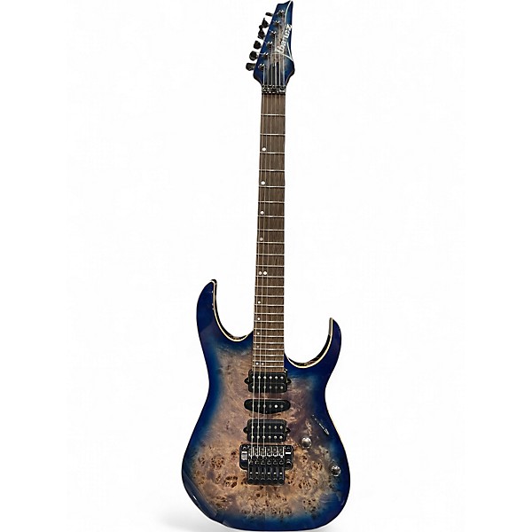 Used Ibanez RG1070PBZ Premium Cerulean Blue Solid Body Electric Guitar
