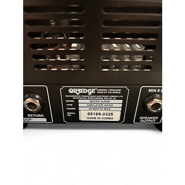 Used Orange Amplifiers Micro Dark 20W Tube Guitar Amp Head