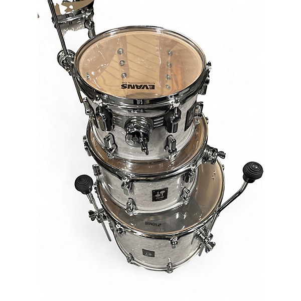 Used SONOR 6 Piece AQ2 WHITE MARINE PEARL Drum Kit