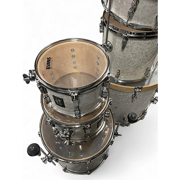 Used SONOR 6 Piece AQ2 WHITE MARINE PEARL Drum Kit