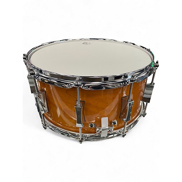 Used Pork Pie USA 7X14 BUBINGA GLOSS SNARE Amber Drum