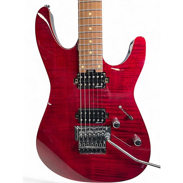Used Harley Benton FUSION-III HH FR  TRANSPARENT FLAMED CHERRY Solid Body Electric Guitar