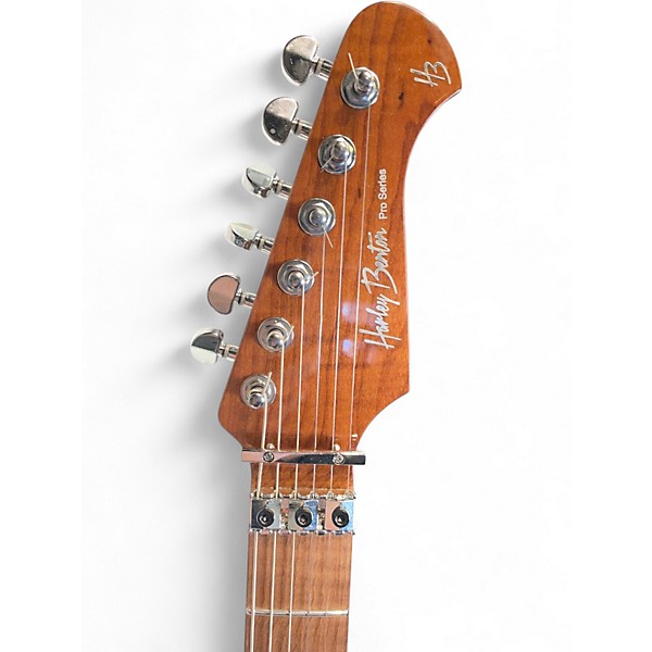 Used Harley Benton FUSION-III HH FR  TRANSPARENT FLAMED CHERRY Solid Body Electric Guitar